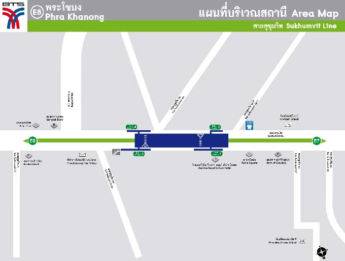 Phra Khanong BTS Area Map (Click to enlarge)