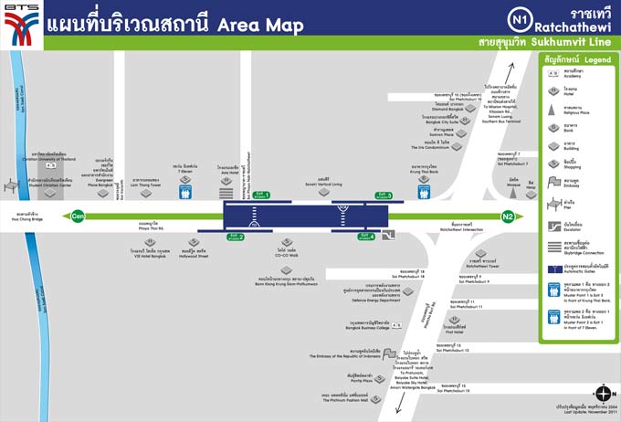 Ratchathewi BTS Station Area Map (click to enlarge)